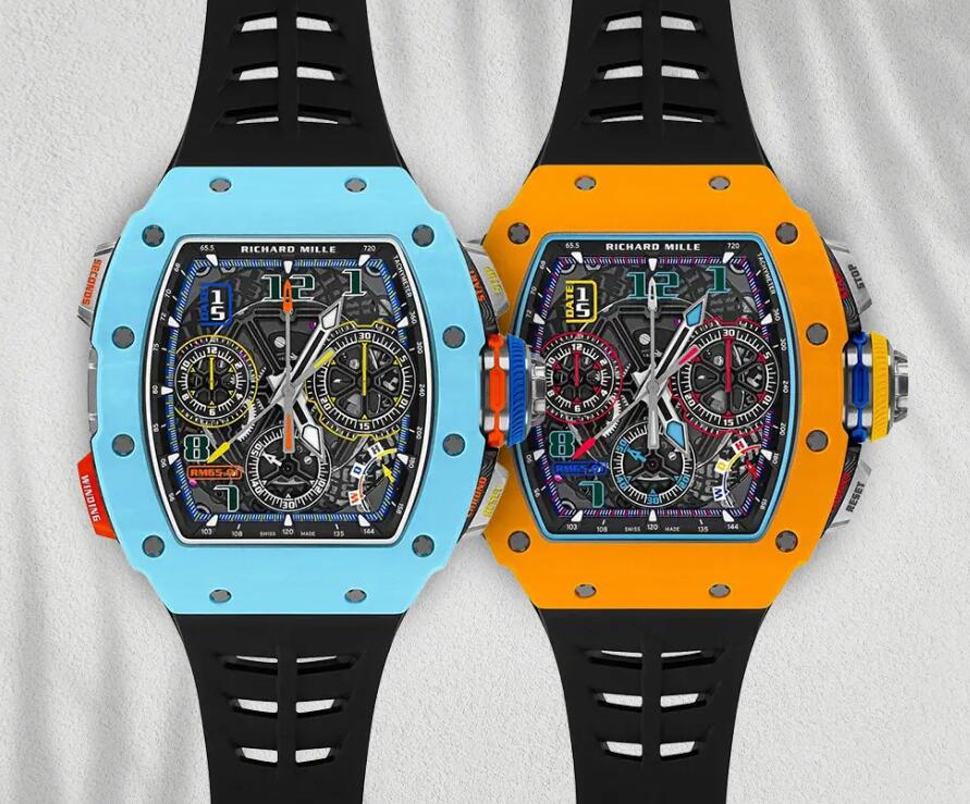 RICHARD MILLE RM 65-01 AUTOMATIC SPLIT SECONDS CHRONOGRAPH BLUE AND ...